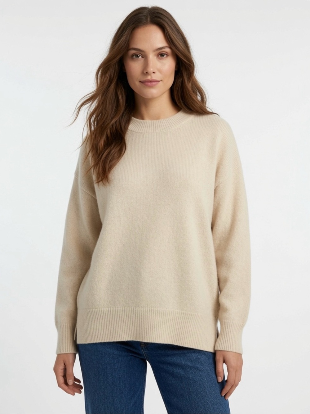 Babaton Cream Crewneck Cashmere Women's Sweater